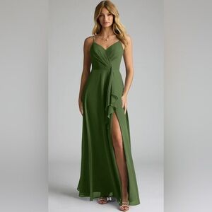 Azazie Olive A-Line Evening Dress